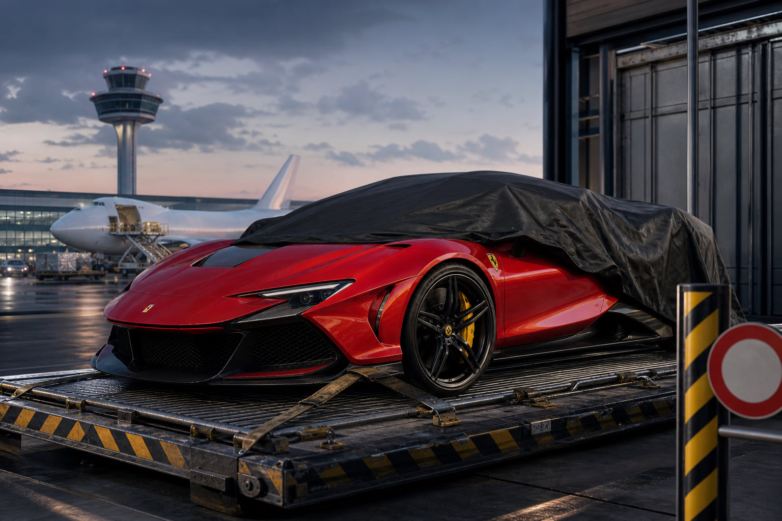 Halbe Million Euro auf vier Rädern: Zoll stoppt Ferrari-Schmuggel am Airport