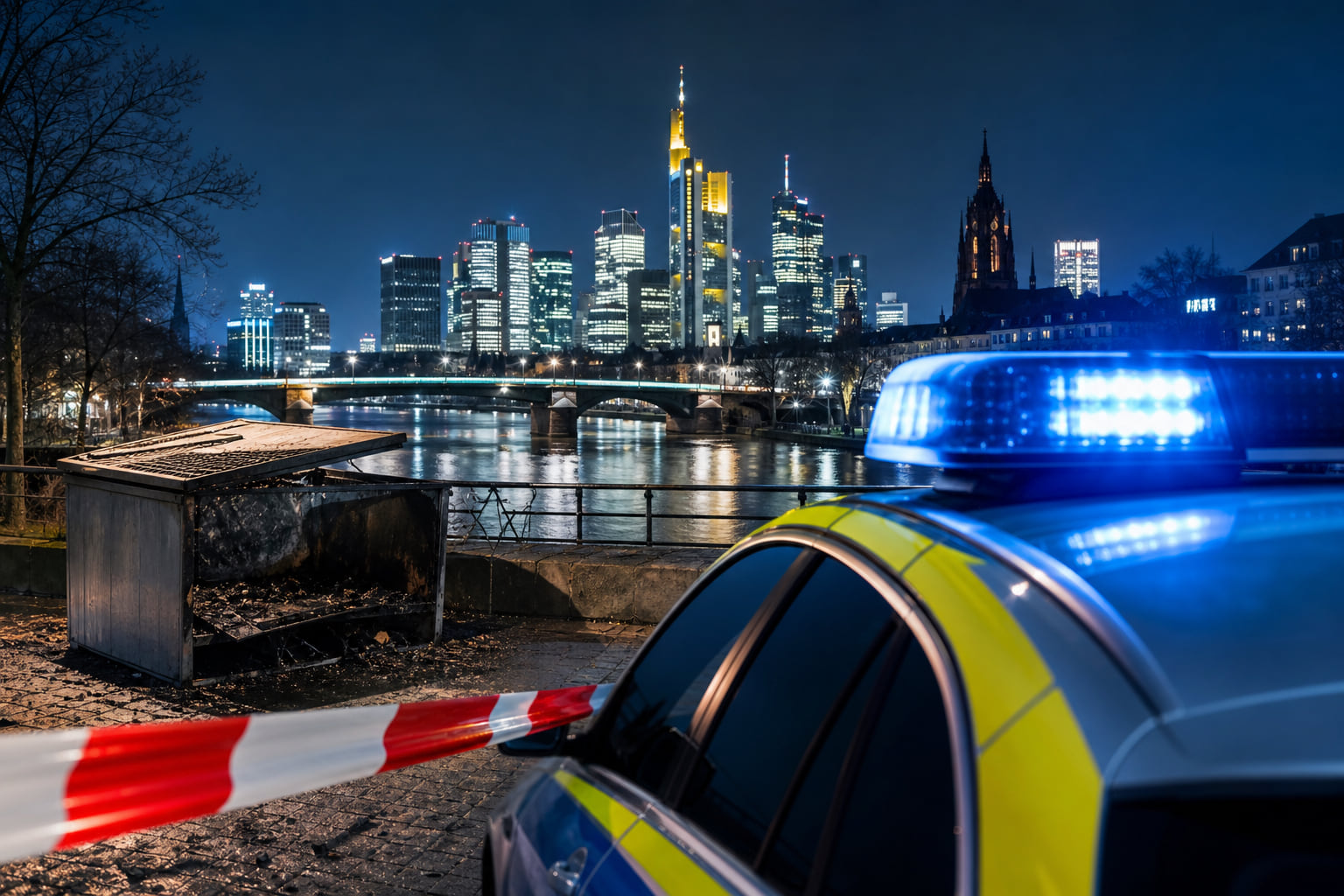 Brandstiftung in Sachsenhausen: Polizei schnappt Verdächtigen auf frischer Tat