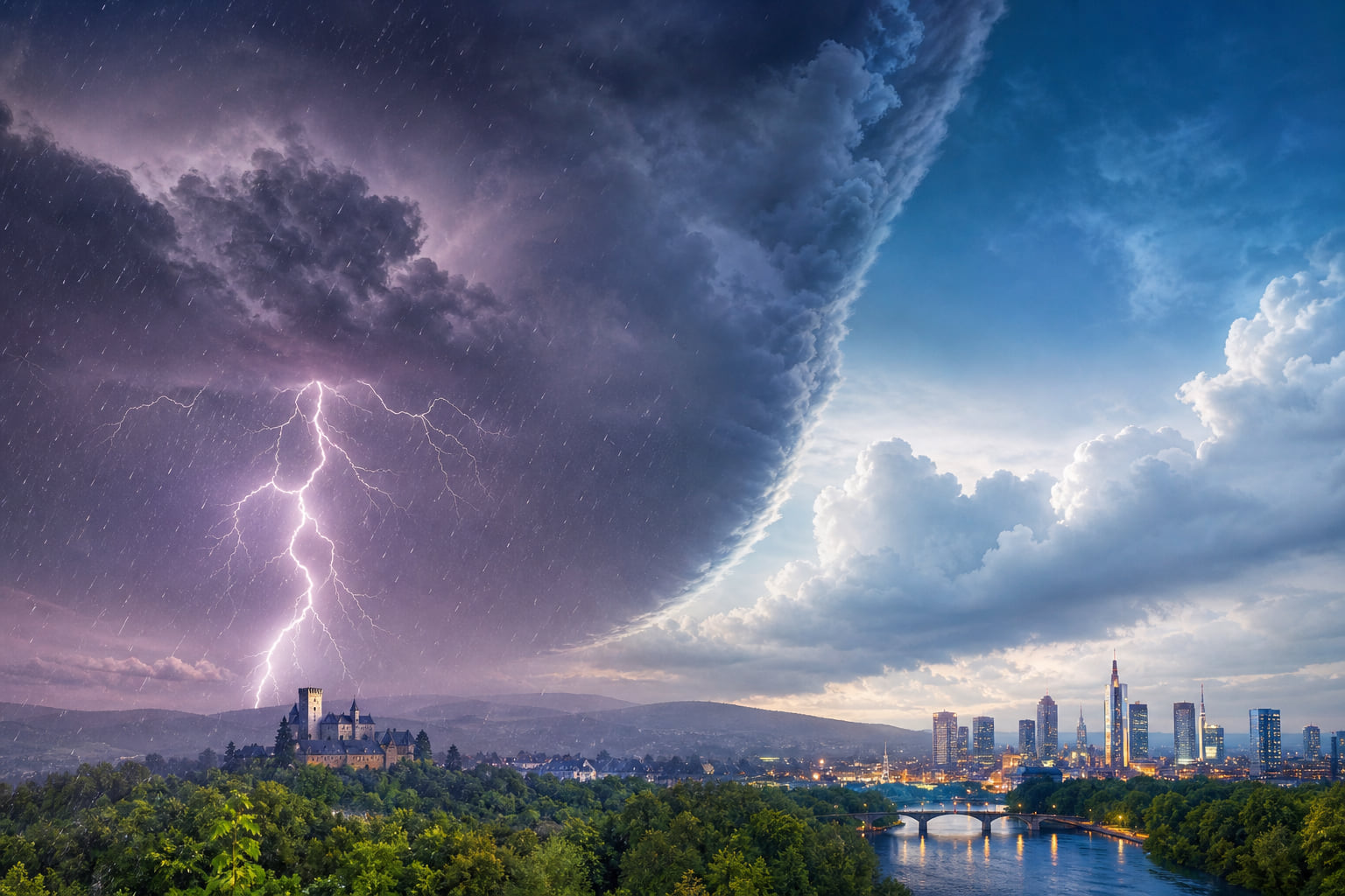 Hessen-Wetter dreht durch: Erst Gewitter, dann die Kaltfront!