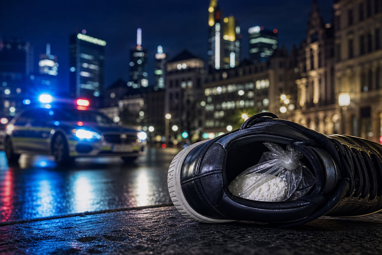 Verfolgungsjagd im Westend endet mit Kokainfund im Schuh