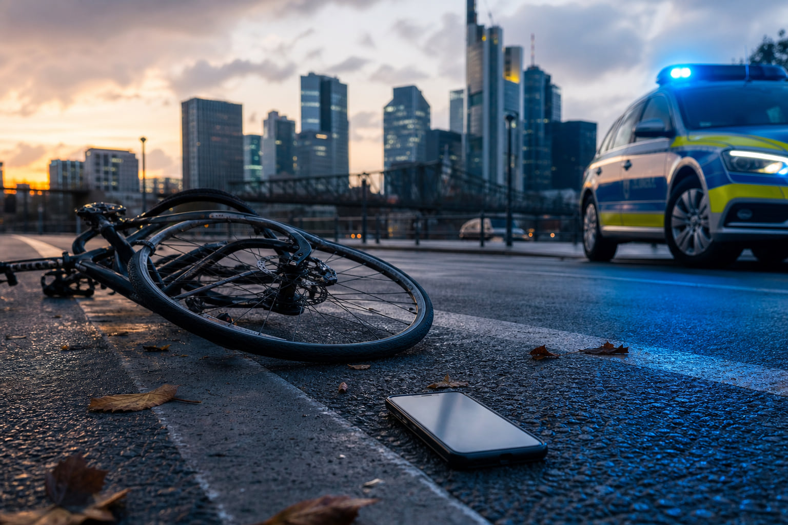 Unfall in Sossenheim: Radfahrer verletzt, Handy geklaut – Polizei sucht Zeugen
