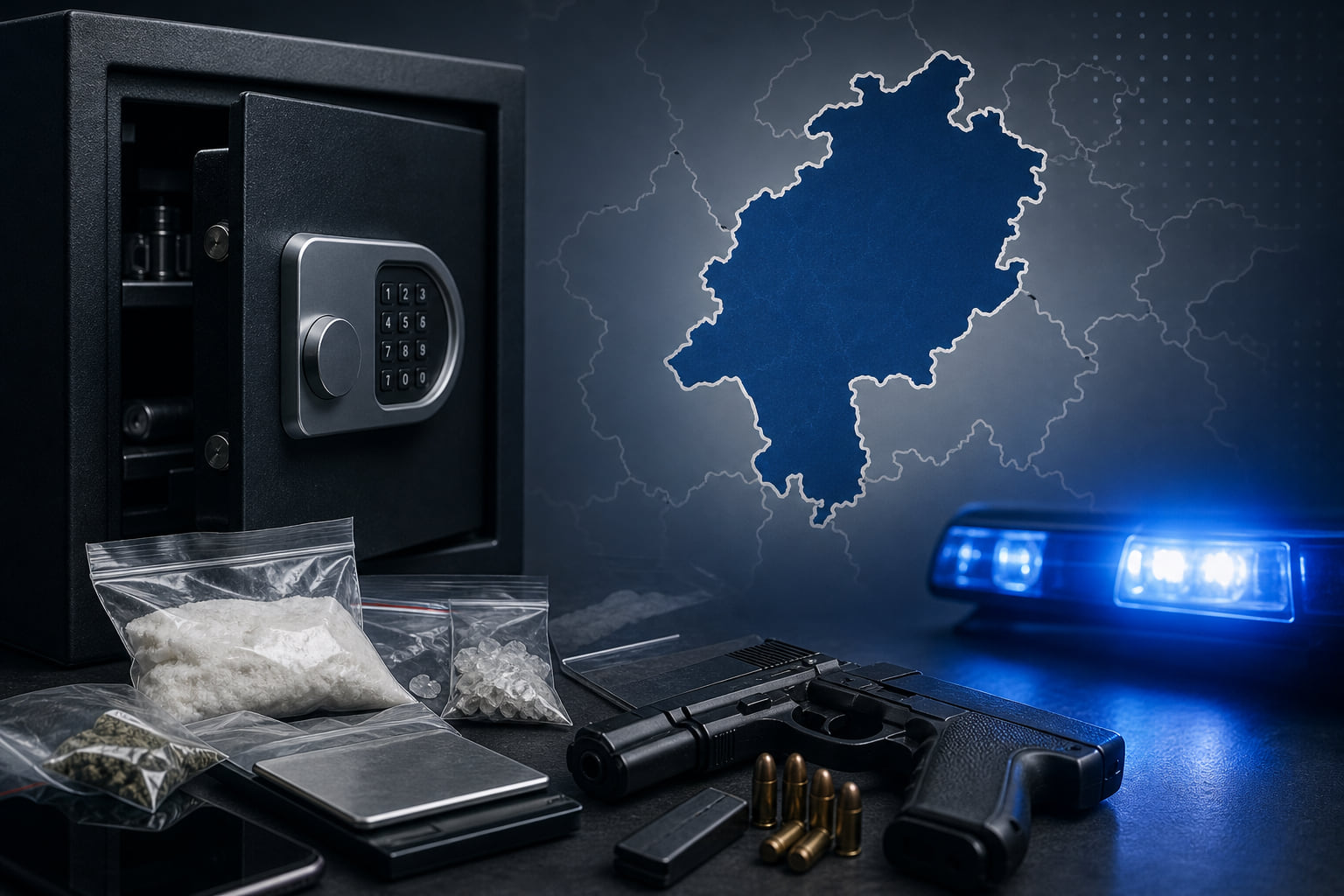 Großrazzia in Hessen: Waffen, Drogen und Festnahmen bei Durchsuchungswelle